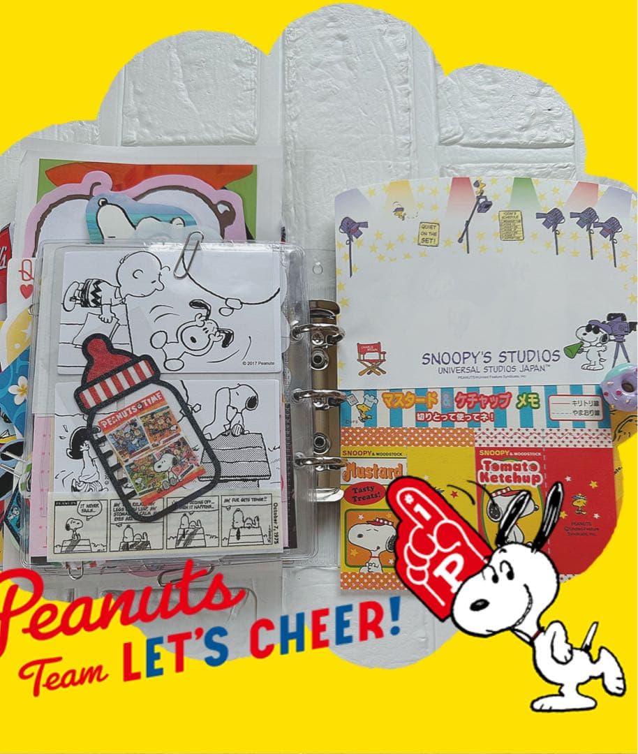 スヌーピーおすそ分けファイル♡アメキャラ＆スタバ限定1セット増量♡レア入り·͜·ᰔᩚ