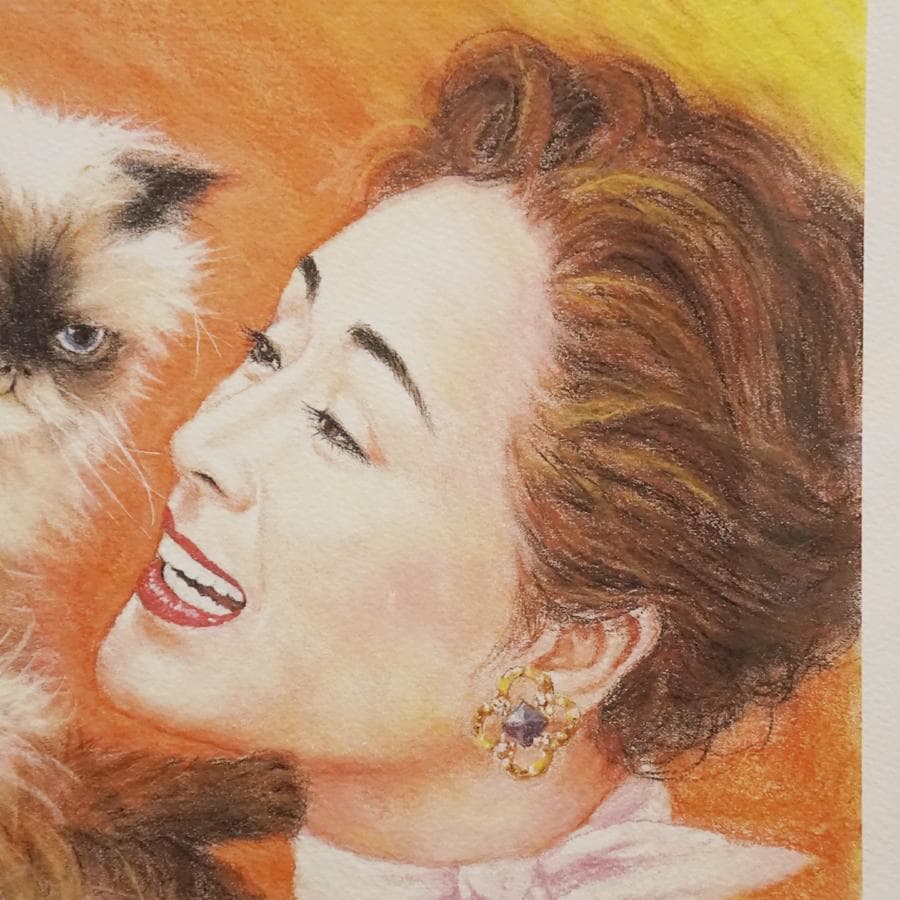 小林幸子 肖像画 M.Fujii 13/100 リトグラフ 額装 美術品No.2