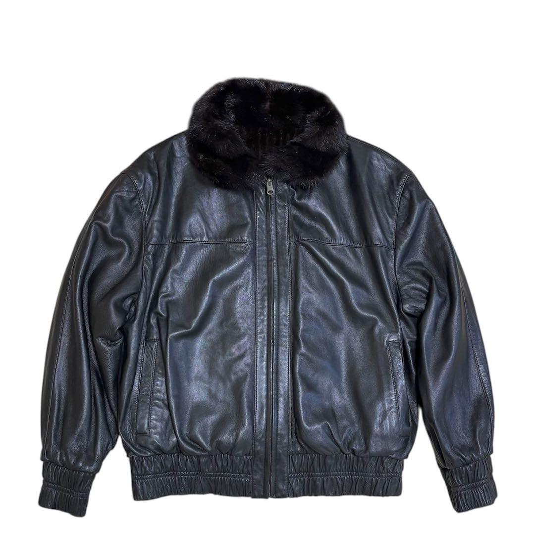 【美品】JINDO ミンク レザー/メンズ ユニセックス/リバーシブルジャケット