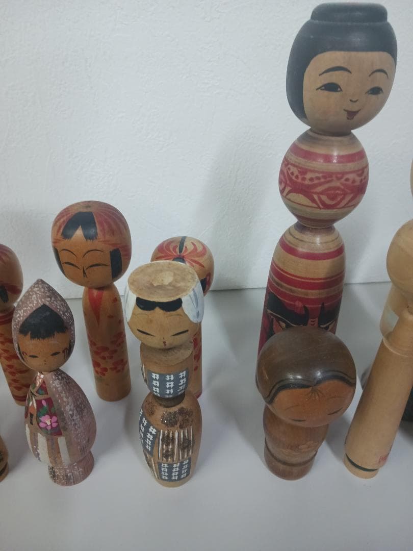 こけし 15本まとめ売り 大きさ多数 日本人形 伝統工芸品 貴重 レア