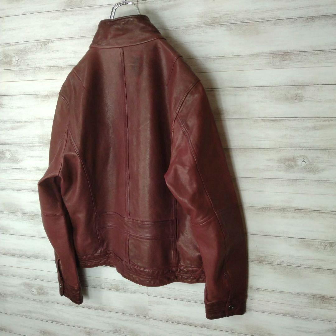 メンズ☆AVIREX　シングルライダース　革ジャン　レザージャケット　上野商会L