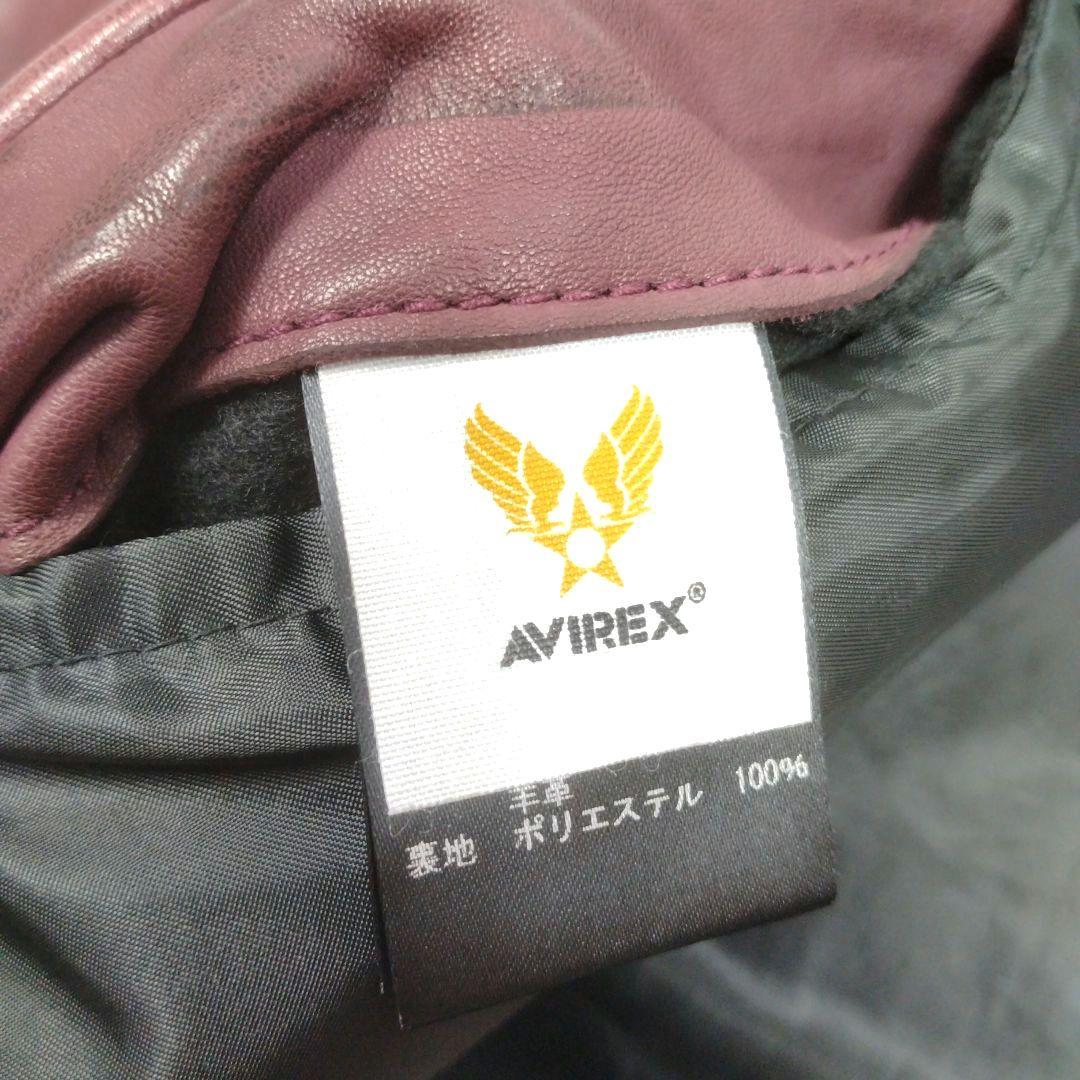 メンズ☆AVIREX　シングルライダース　革ジャン　レザージャケット　上野商会L