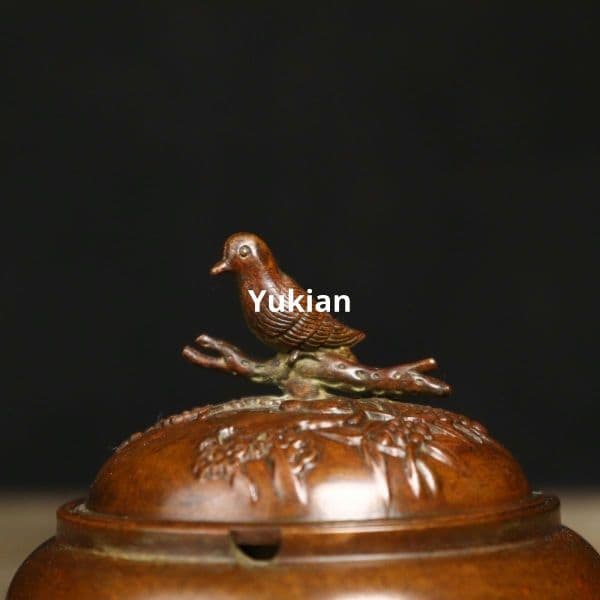 銅細工 蓋付灰皿 筆洗 書道具 文房具 書道具 文房具