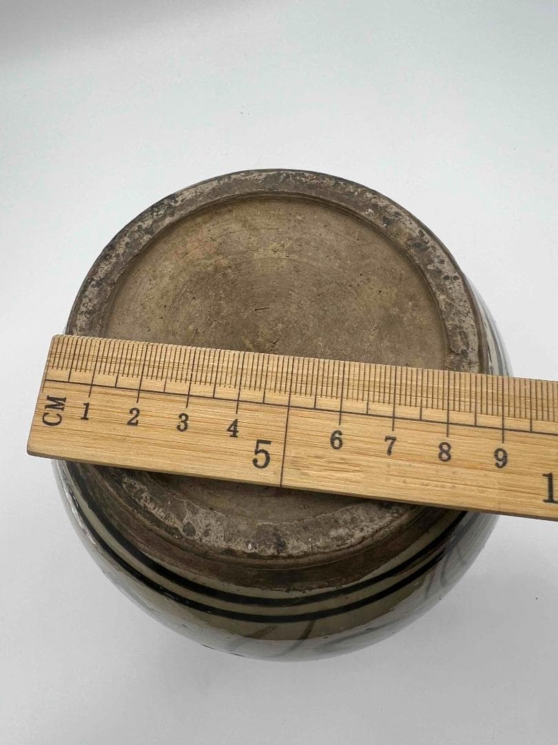 宋時代　磁州窯双耳盤口壺　茶道具　唐物　古物　時代物(E-73)