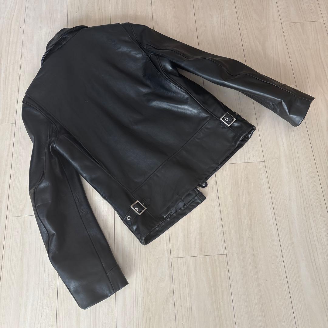 Schott ブラックレザーシングルライダース 38 103us