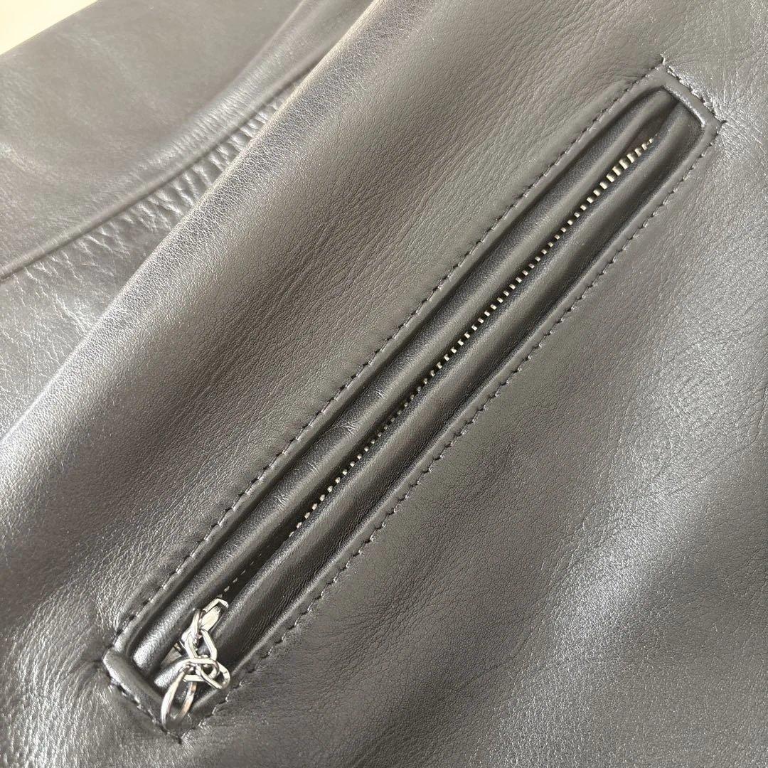 Schott ブラックレザーシングルライダース 38 103us