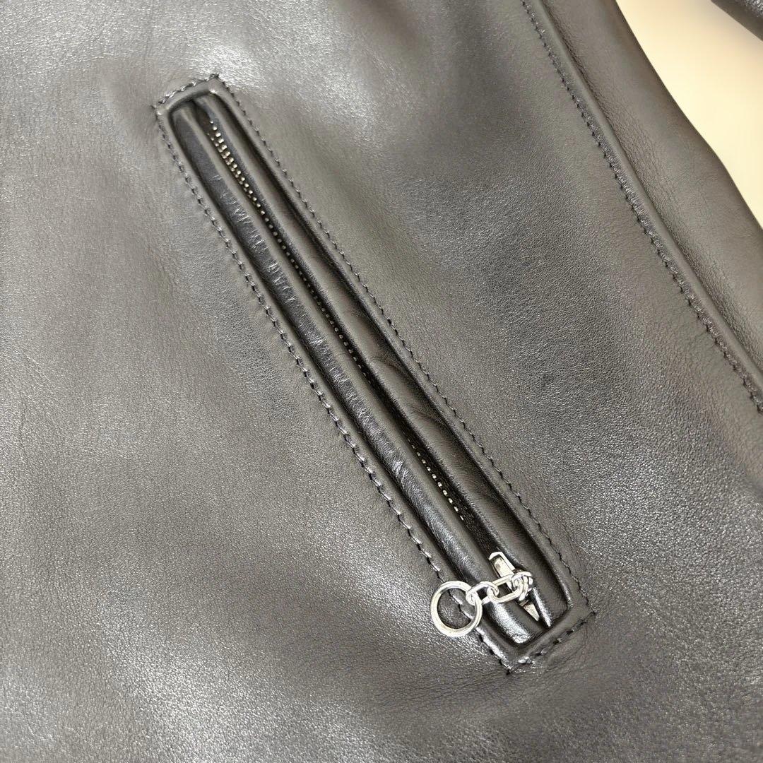 Schott ブラックレザーシングルライダース 38 103us