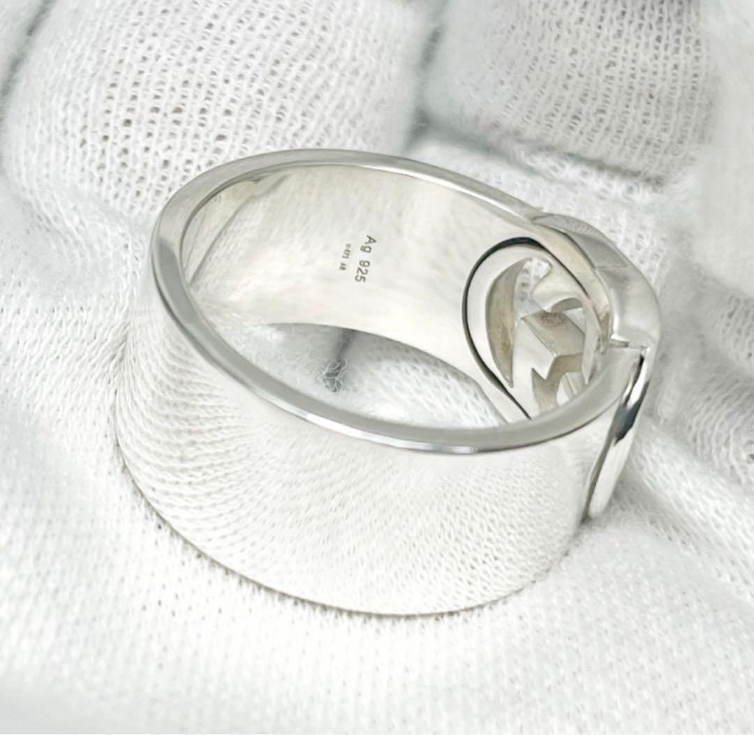 極美品‼️GUCCI 指輪　インターロッキングワイドリング　20号