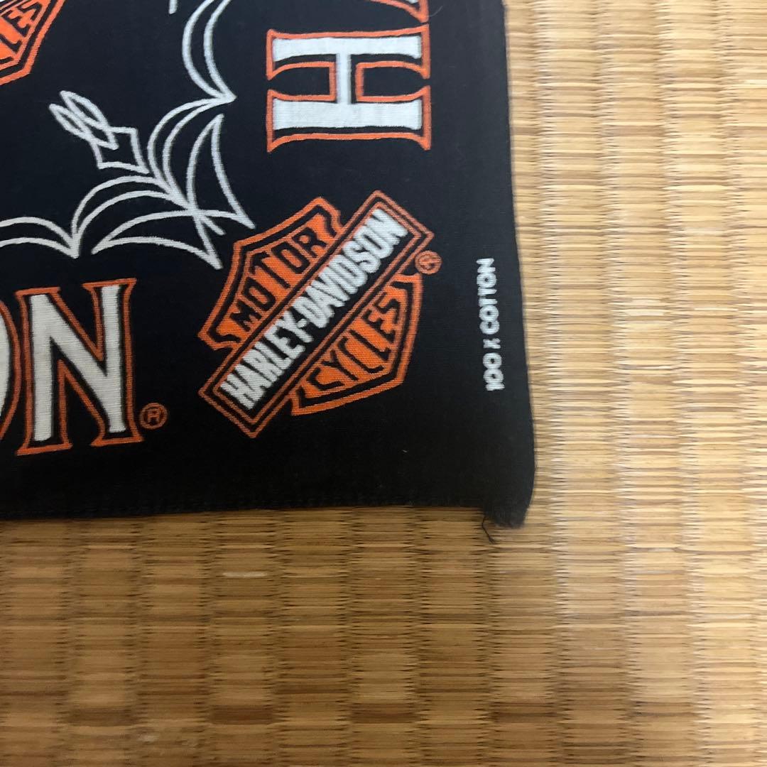 70s ハーレーダビットソン　バンダナ　ピンストライプ