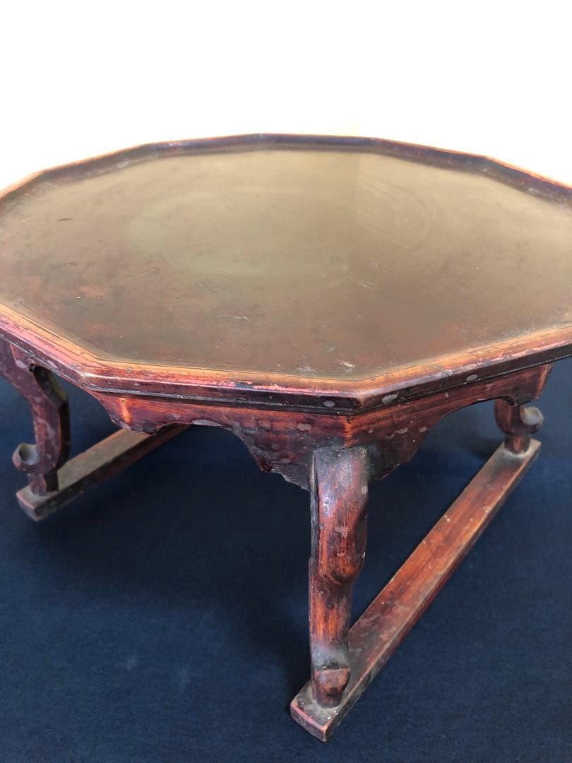 割引❗️《R》李朝 ソバン 李朝膳 十二角膳 虎足 李朝家具　250714E2