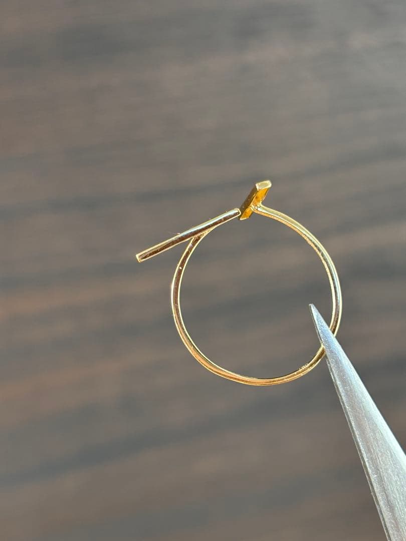 k18YG T型フリーリング