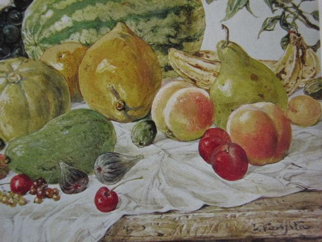 藤田嗣治、「Narure morte」、希少画集の額装画、人気作品