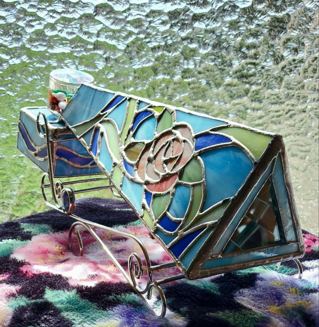 【Sankyo】ステンドグラスタイプ『オルゴール付き大型万華鏡』☆全長30cm☆