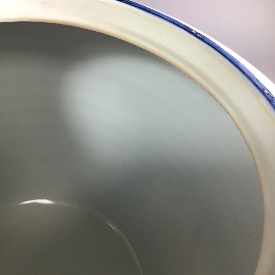 Ｒ２３６　水指　『平安　青峰造』『染付竹絵』『青華水指』　共箱　茶道具