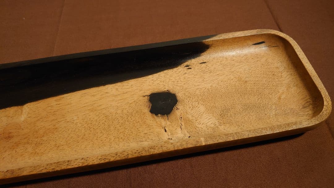 黒柿　煎茶盆　古材　銘木　茶道具　１客