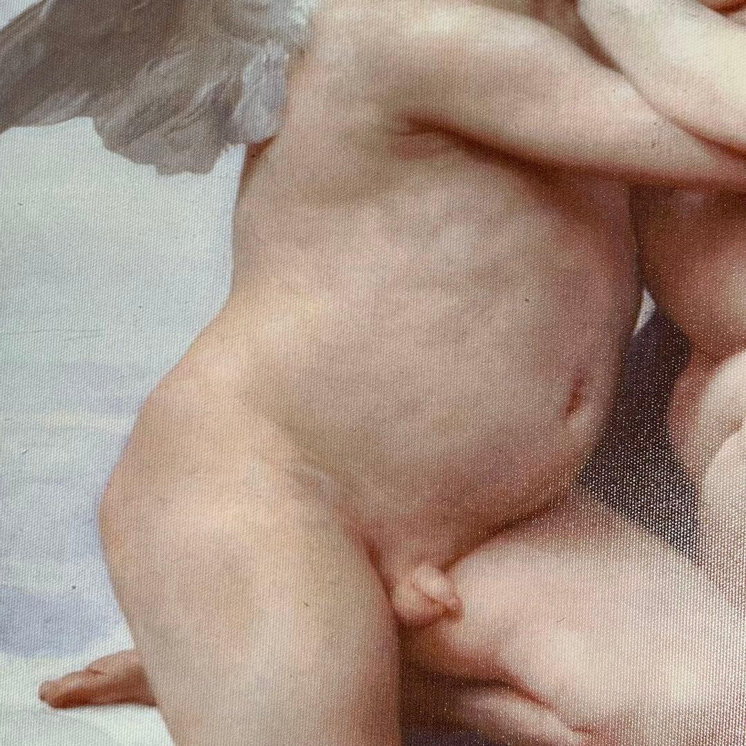 キャンバス プリントアート ブーグロー ファーストキス 絵画 額付 インテリア