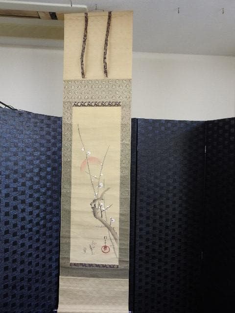 酒井抱一　梅図　掛軸　M1000