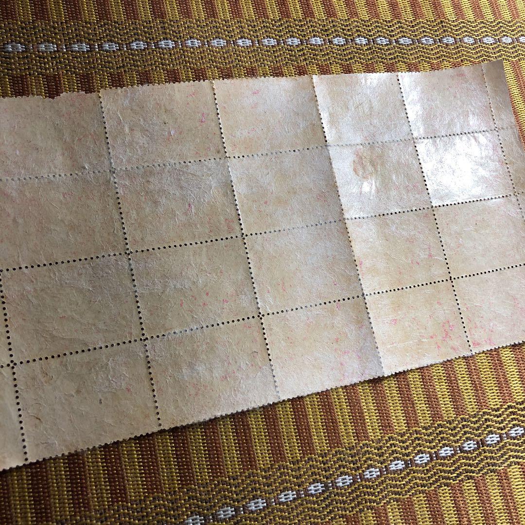 カタログ価はなんと30万円！明治銀婚切手20枚ブロック耳紙付！裏糊ツヤピカ！レア
