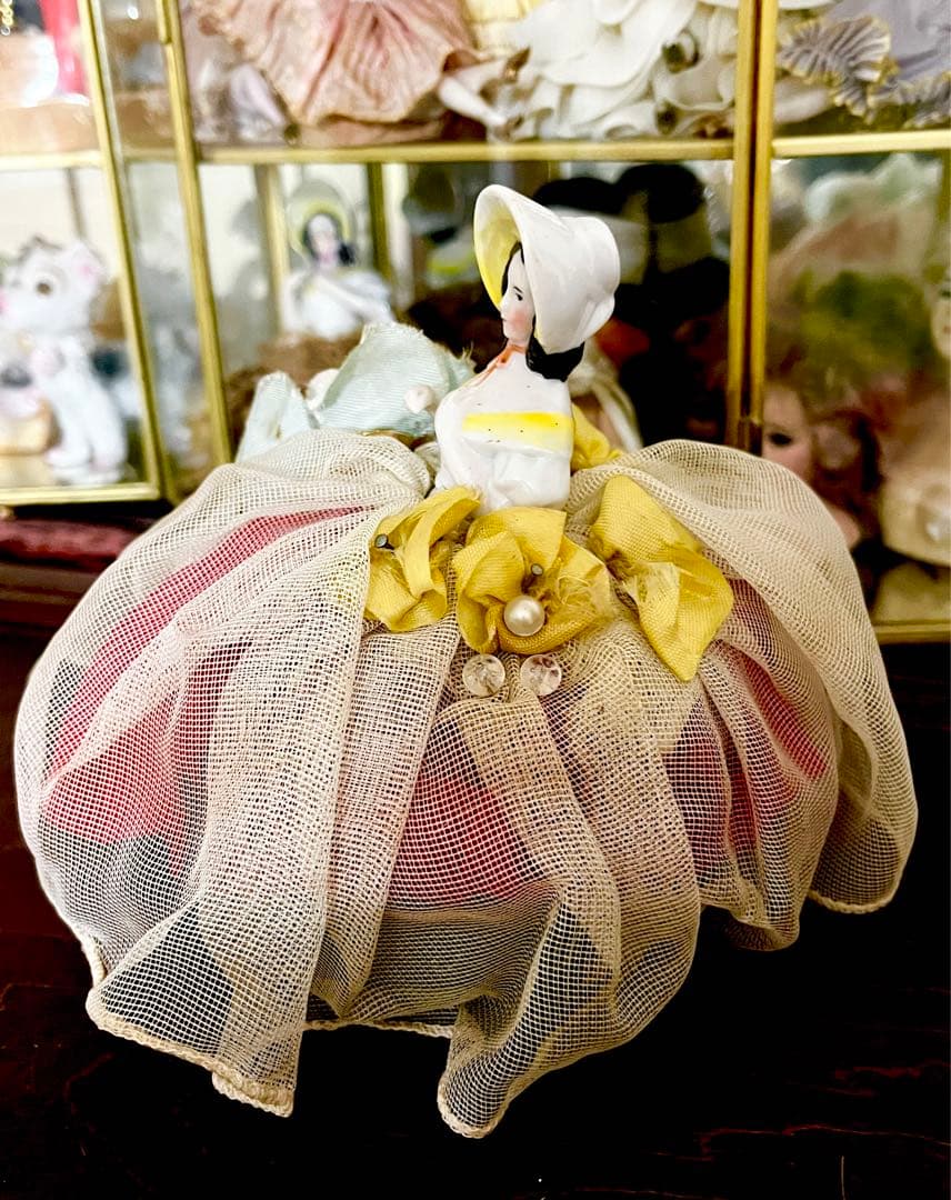 イギリス アンティーク ピンクッション ドール ハーフドール ティーコージー