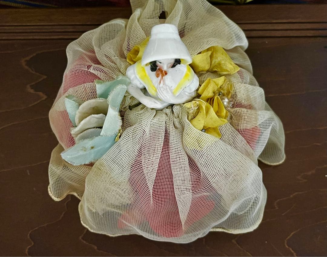 イギリス アンティーク ピンクッション ドール ハーフドール ティーコージー