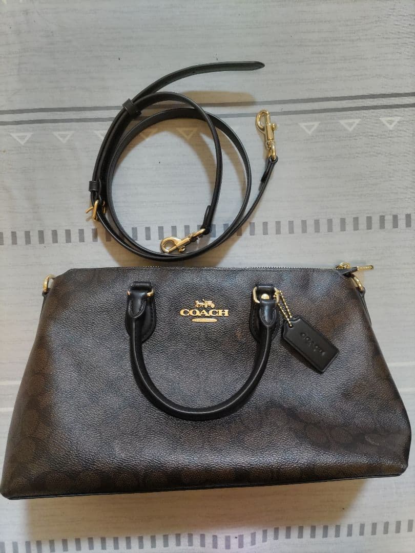 本日削除COACH ショルダーバッグ ダークブラウン