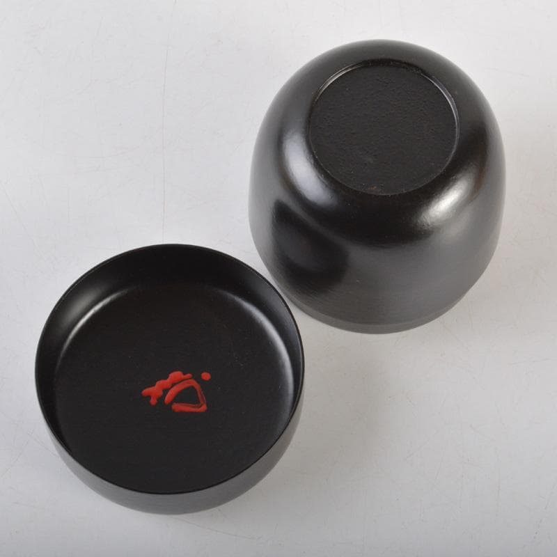 茶道具　笹良造　一閑遠山自画朱書　大棗　紫野　松長剛山書付　共箱　V　6544