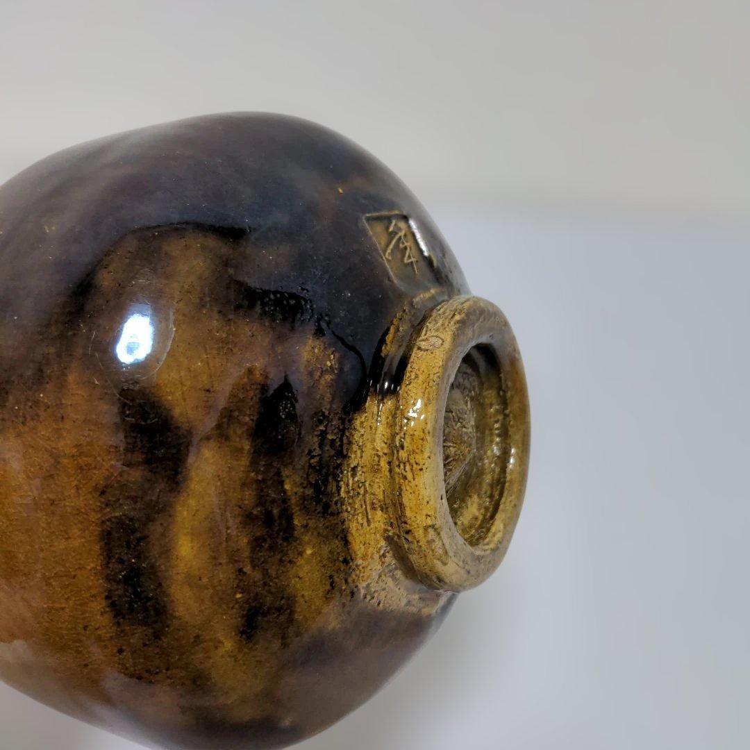 【⑥】人間国宝 十代大樋長左衛門 大樋年朗 大樋焼 飴釉茶碗 共箱 茶道具