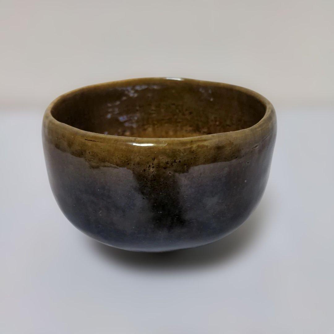 【⑥】人間国宝 十代大樋長左衛門 大樋年朗 大樋焼 飴釉茶碗 共箱 茶道具