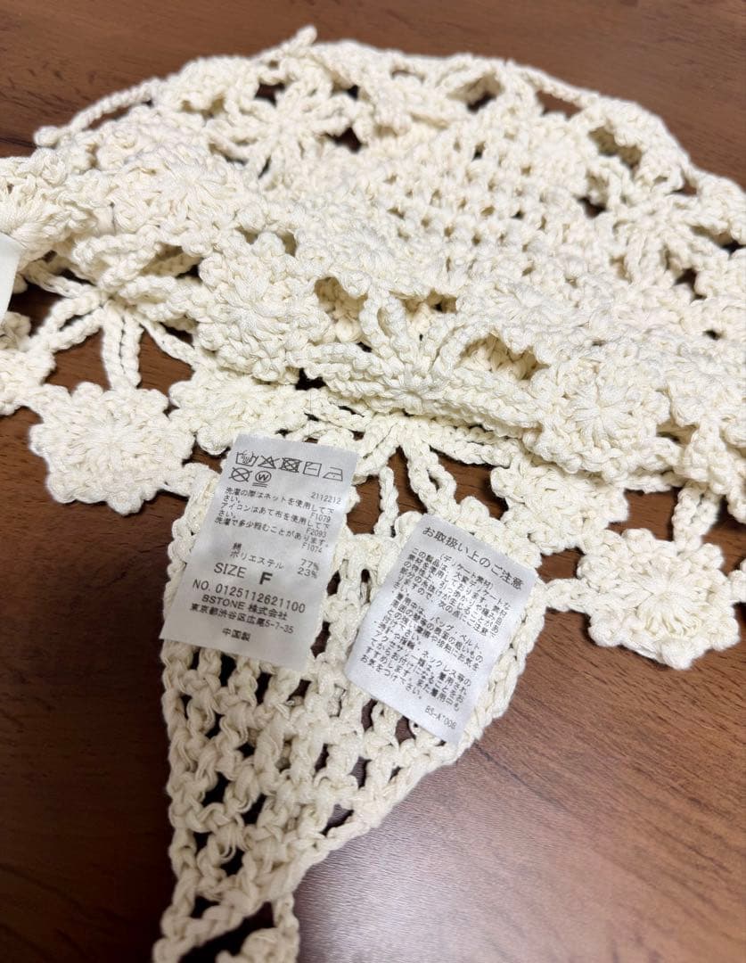 帽子 SIDE STRAP FLOWER KNIT CAP