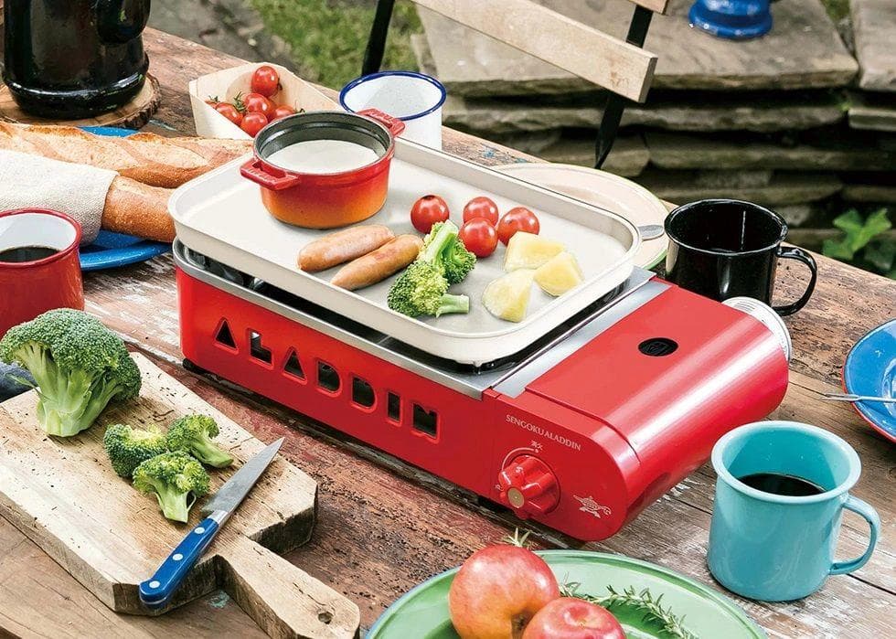 新品 アラジン SAG-RS21B ポータブル ガス ホットプレート 赤 ③