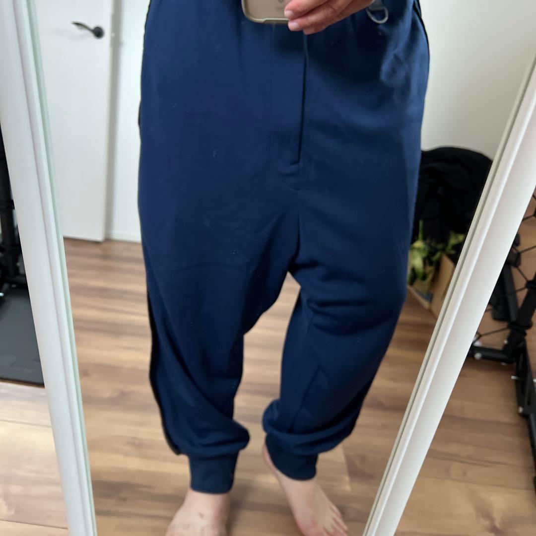 Y-3 サルエルパンツ　スリーストライプス　ネイビー