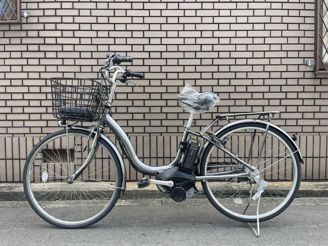 電動アシスト自転車 シルバー バスケット付き