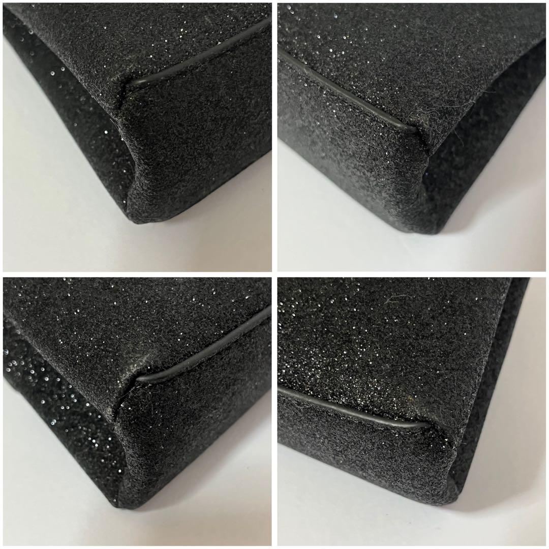 極美品✨フルラ　1927 2way ショルダーバッグ　ミニバッグ　グリッター　黒