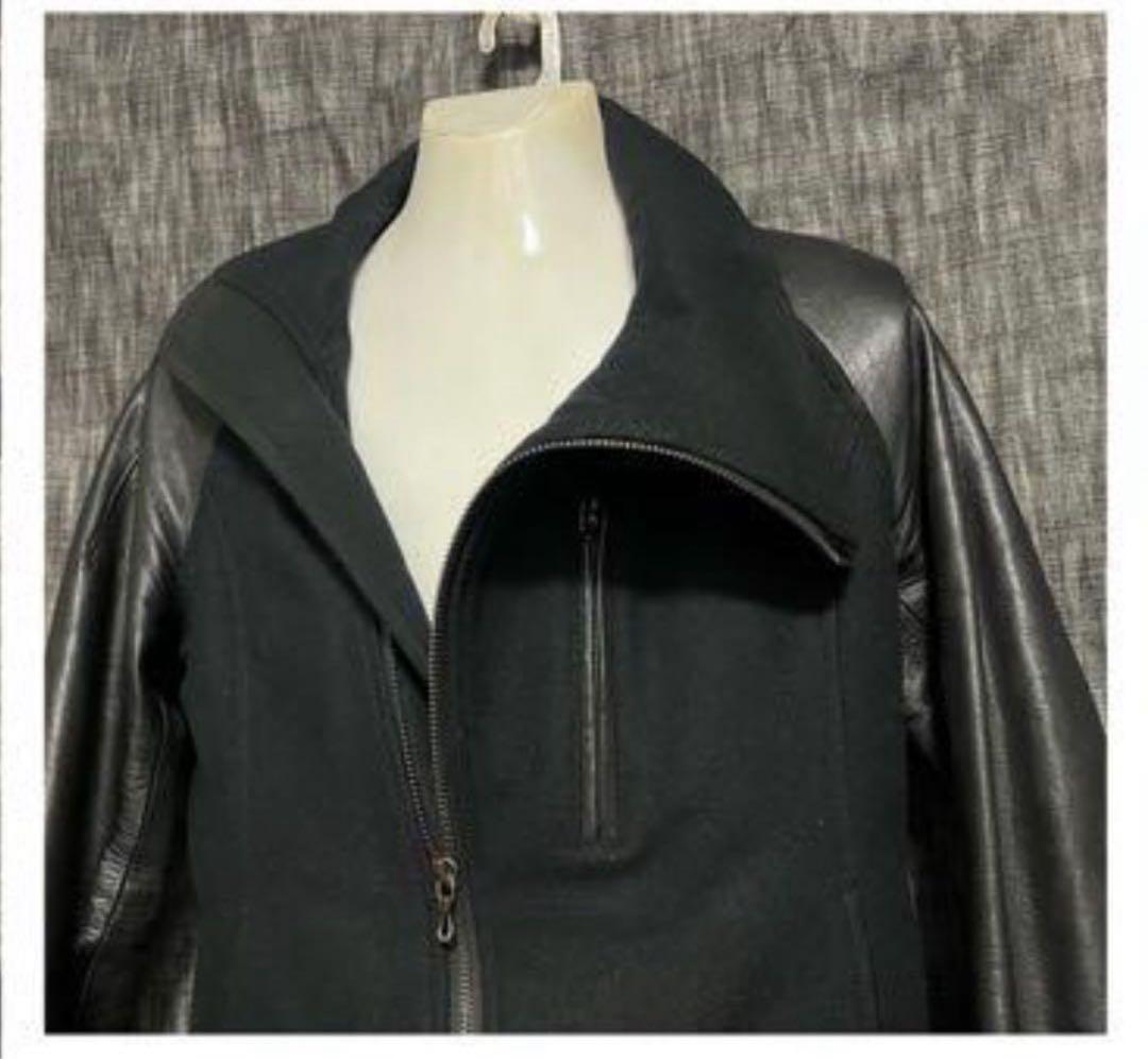 アタッチメント　希少カーフレザーメルトンウールスタジャン