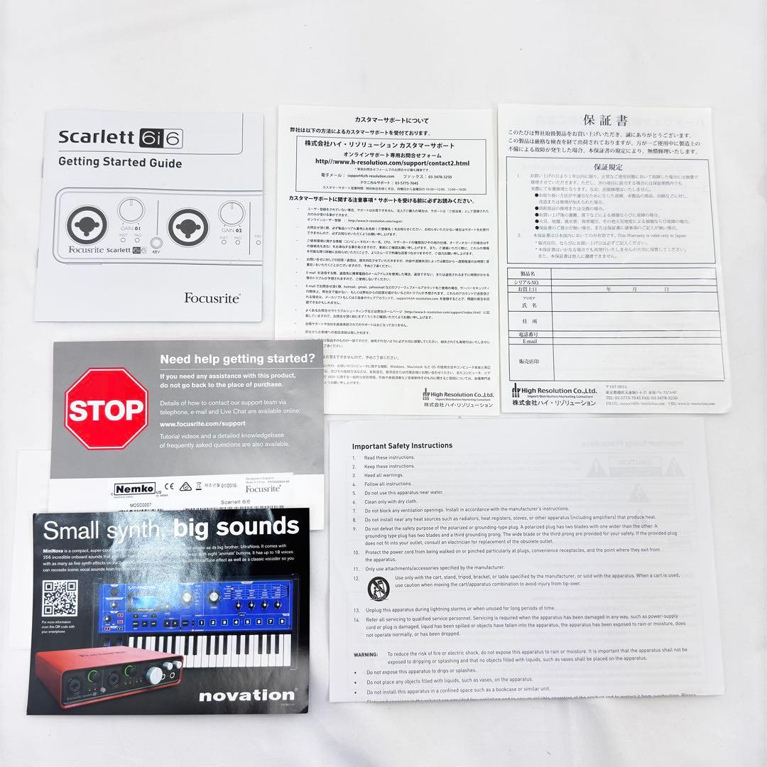 FOCUSRITE Scarlett 6i6 G2 オーディオインターフェイス