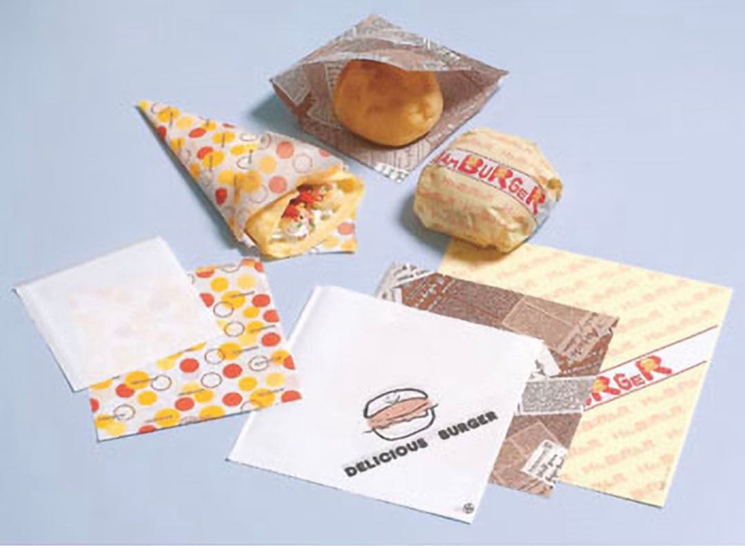 バーガー紙 2000枚 無地 220mm×220mm 福助工業 No.22