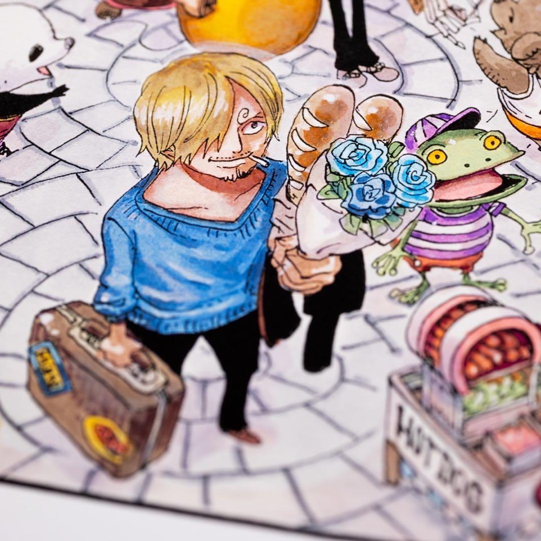 ワンピース　サイン入り複製原画　マンガアート