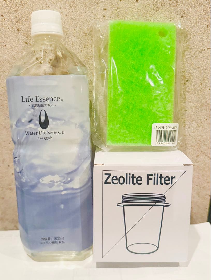 【2月購入】NEWゼオライトフィルター＆1000mlライフエッセンス　ポタポタ
