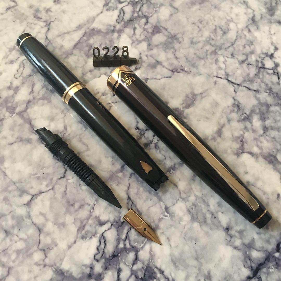 #0228 オーバーホール済み 万年筆 SAILOR ショート21k