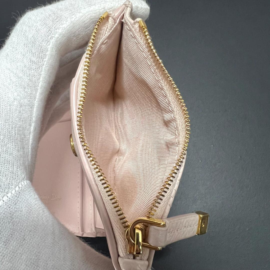 正規品＆極美品‼️ディオール カロ ダリア ウォレット カナージュ 二つ折り財布