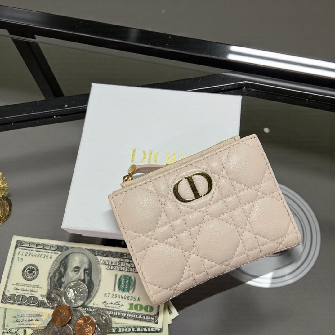 正規品＆極美品‼️ディオール カロ ダリア ウォレット カナージュ 二つ折り財布