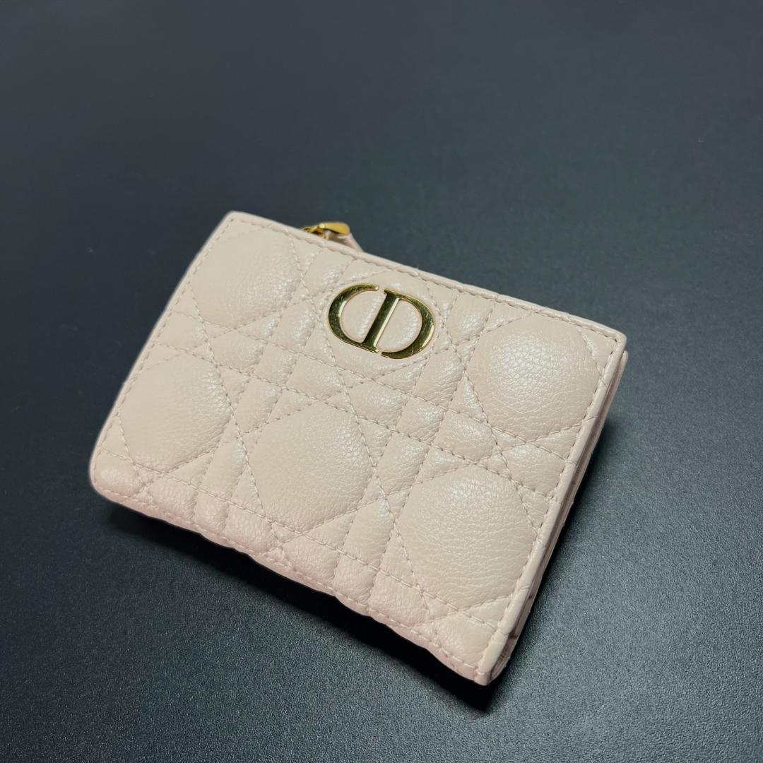 正規品＆極美品‼️ディオール カロ ダリア ウォレット カナージュ 二つ折り財布