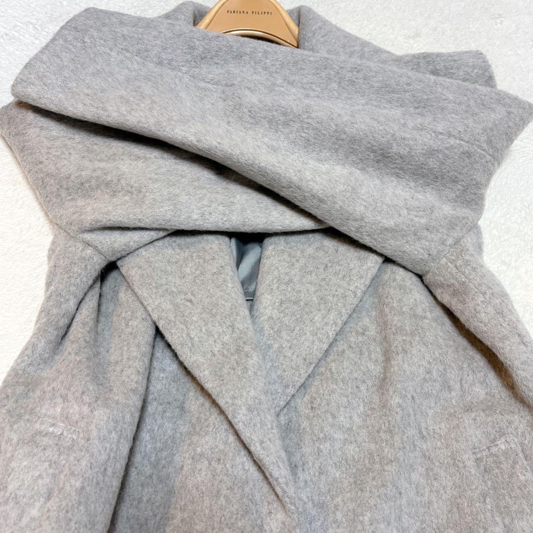 【タグ付新品】フレッドペリー ウールモッサ ベルト付きチェスターコート グレー