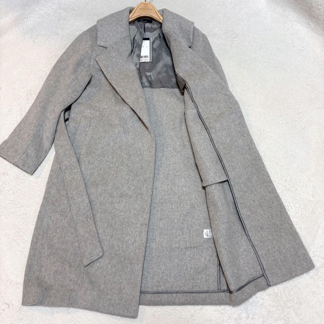 【タグ付新品】フレッドペリー ウールモッサ ベルト付きチェスターコート グレー