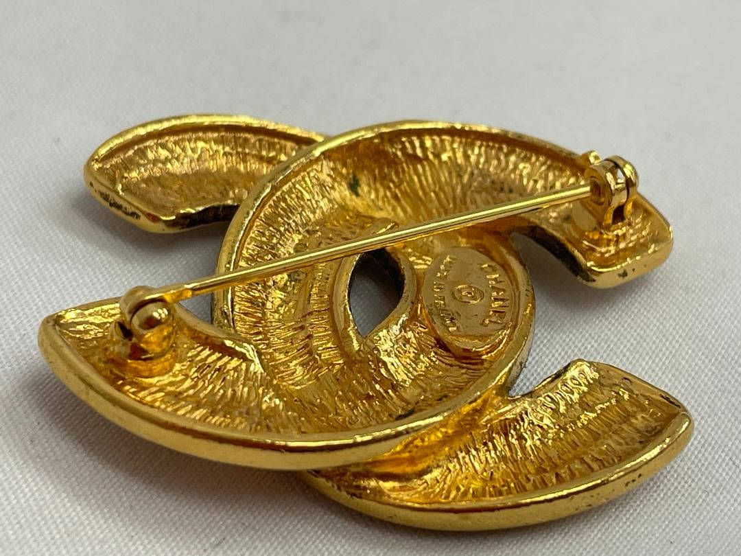 美品 CHANEL シャネル ココマークミニブローチ ヴィンテージ ゴールド
