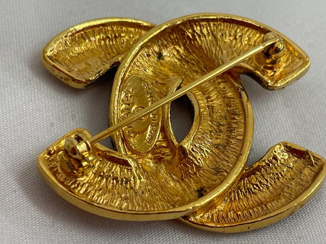 美品 CHANEL シャネル ココマークミニブローチ ヴィンテージ ゴールド