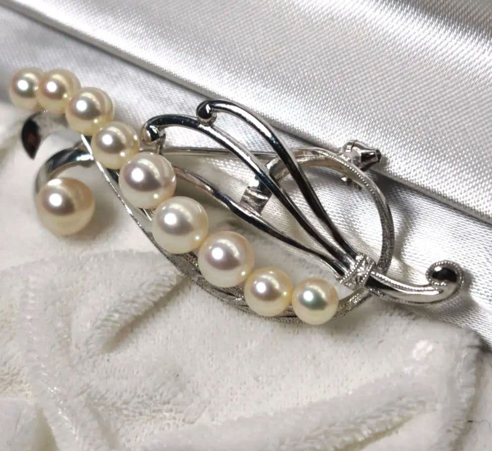 【美品 最高級!!】ミキモト ブローチ パール 本真珠 フォーマル 皇室御用達