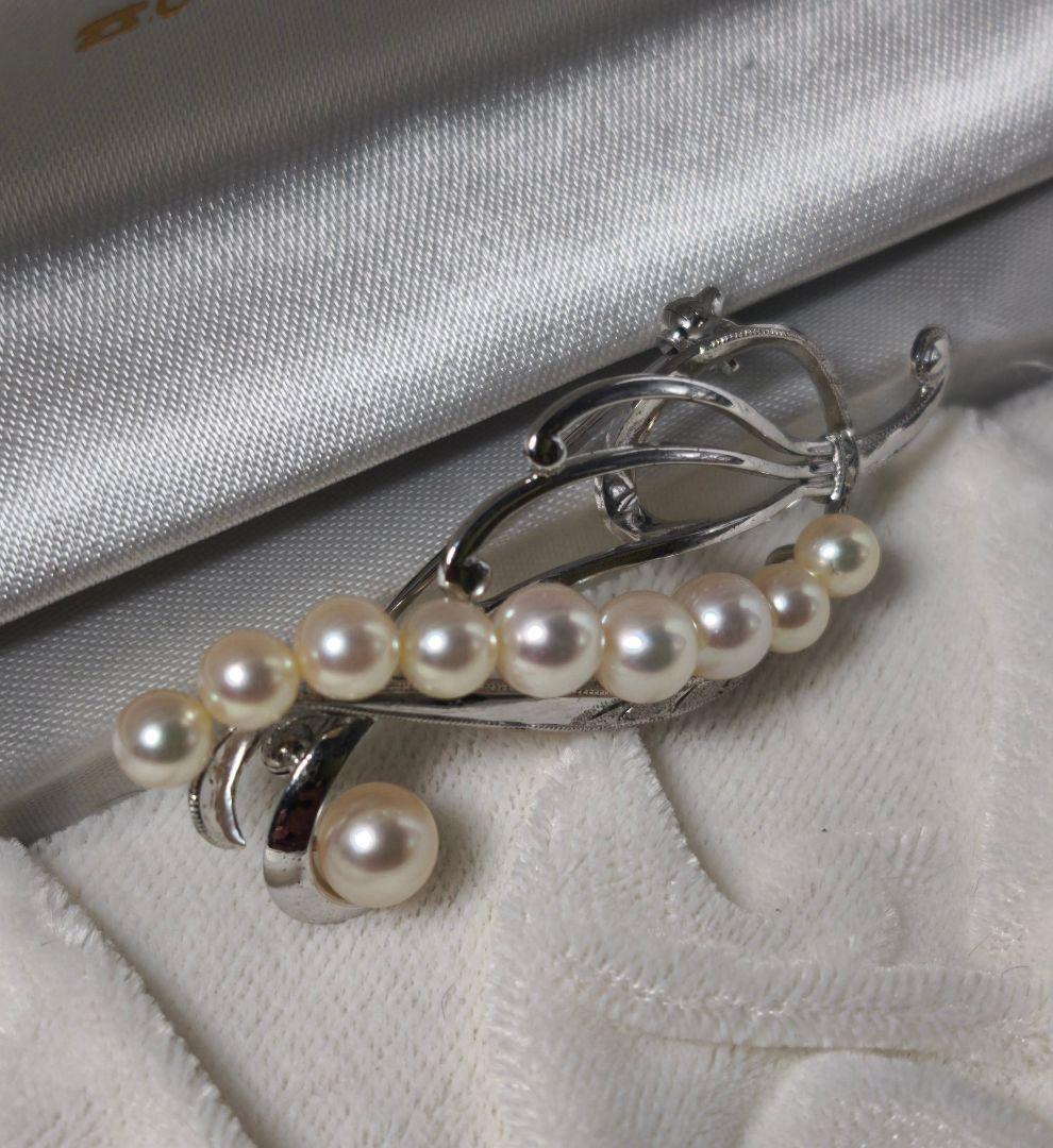 【美品 最高級!!】ミキモト ブローチ パール 本真珠 フォーマル 皇室御用達