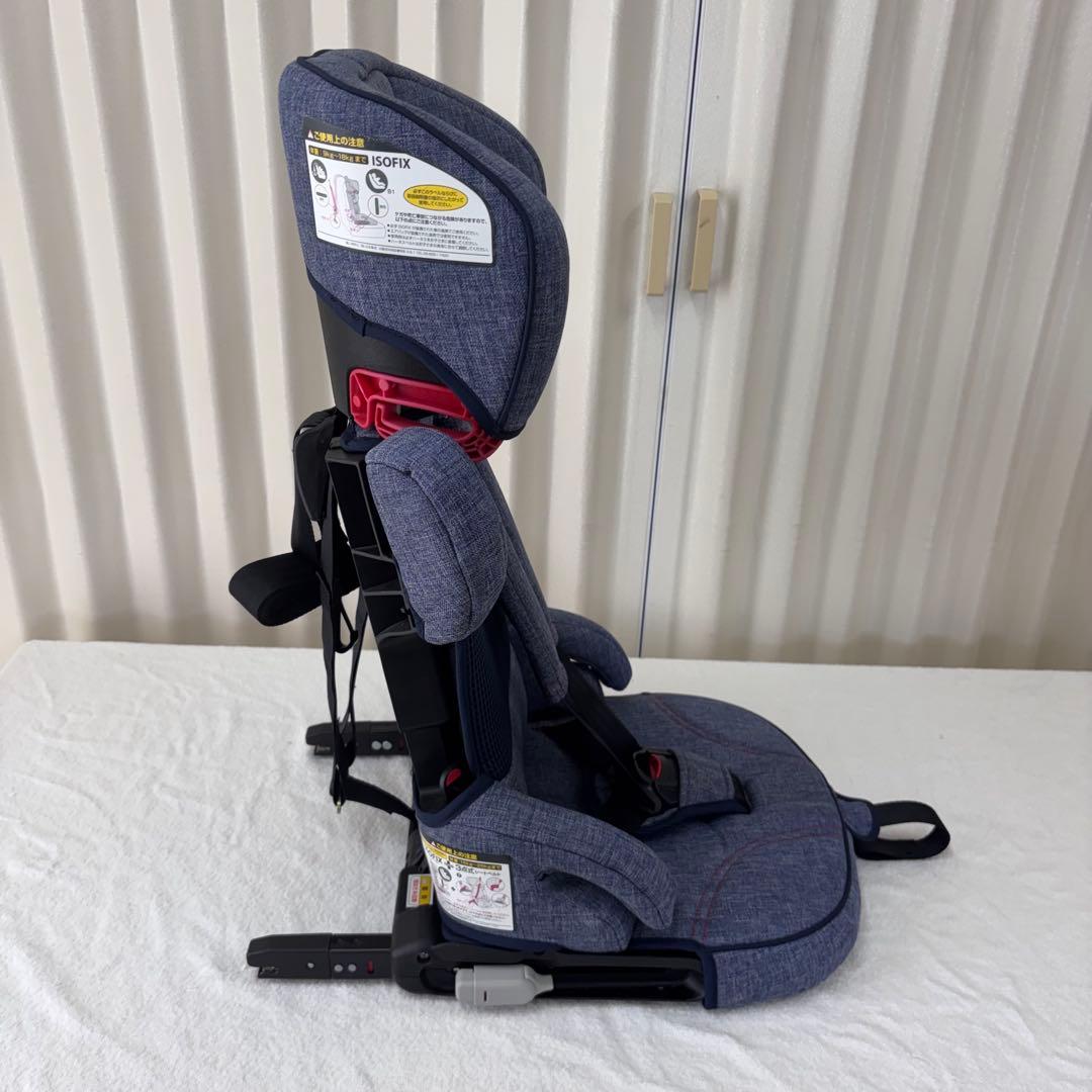 クリーニング済☆美品☆日本育児　トラベルベストEC　FIX　ISOFIX　デニム