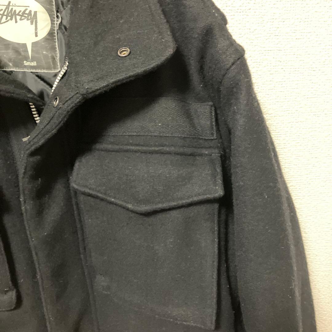 00s OLD STUSSY ミリタリー ウールコート ハーフコートM65 S